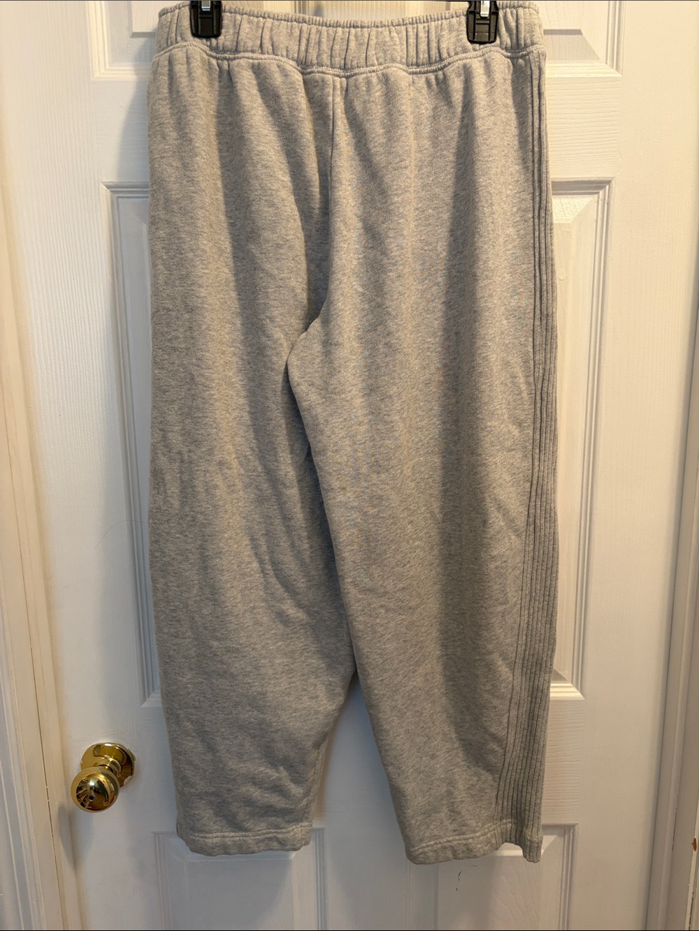 aerie Gray Wide-Leg Ribbed Sweatpants - Picture 7 of 7